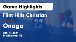 Flint Hills Christian  vs Onaga  Game Highlights - Jan. 5, 2024