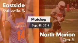 Matchup: Eastside  vs. North Marion  2016