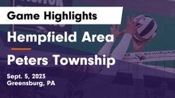 Hempfield Area  vs Peters Township  Game Highlights - Sept. 5, 2023