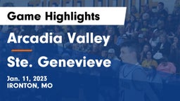 Arcadia Valley  vs Ste. Genevieve  Game Highlights - Jan. 11, 2023
