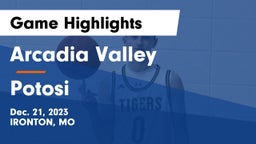 Arcadia Valley  vs Potosi  Game Highlights - Dec. 21, 2023