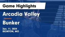 Arcadia Valley  vs Bunker   Game Highlights - Jan. 11, 2024