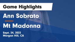 Ann Sobrato  vs Mt Madonna Game Highlights - Sept. 24, 2022