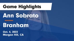 Ann Sobrato  vs Branham  Game Highlights - Oct. 4, 2022