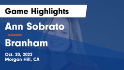 Ann Sobrato  vs Branham  Game Highlights - Oct. 20, 2022