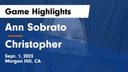 Ann Sobrato  vs Christopher  Game Highlights - Sept. 1, 2023