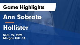 Ann Sobrato  vs Hollister  Game Highlights - Sept. 22, 2023