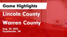 Lincoln County  vs Warren County  Game Highlights - Aug. 30, 2022