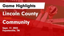 Lincoln County  vs Community Game Highlights - Sept. 17, 2022