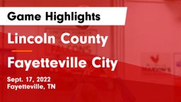Lincoln County  vs Fayetteville City Game Highlights - Sept. 17, 2022