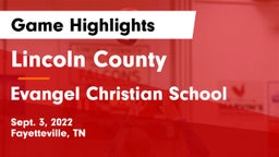 Lincoln County  vs Evangel Christian School Game Highlights - Sept. 3, 2022