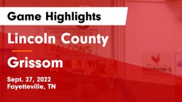 Lincoln County  vs Grissom Game Highlights - Sept. 27, 2022