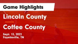 Lincoln County  vs Coffee County Game Highlights - Sept. 13, 2022