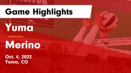 Yuma  vs Merino Game Highlights - Oct. 4, 2022