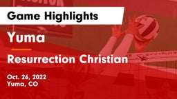 Yuma  vs Resurrection Christian  Game Highlights - Oct. 26, 2022