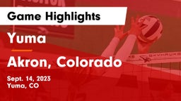 Yuma  vs Akron, Colorado Game Highlights - Sept. 14, 2023