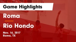 Roma  vs Rio Hondo  Game Highlights - Nov. 16, 2017