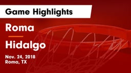 Roma  vs Hidalgo  Game Highlights - Nov. 24, 2018