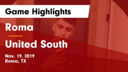 Roma  vs United South  Game Highlights - Nov. 19, 2019