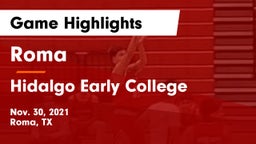 Roma  vs Hidalgo Early College  Game Highlights - Nov. 30, 2021