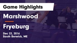 Marshwood  vs Fryeburg  Game Highlights - Dec 22, 2016