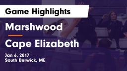 Marshwood  vs Cape Elizabeth  Game Highlights - Jan 6, 2017