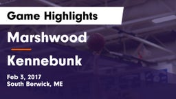 Marshwood  vs Kennebunk  Game Highlights - Feb 3, 2017