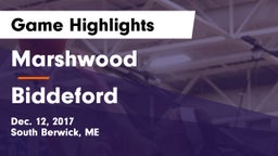 Marshwood  vs Biddeford  Game Highlights - Dec. 12, 2017