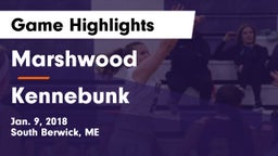 Marshwood  vs Kennebunk  Game Highlights - Jan. 9, 2018