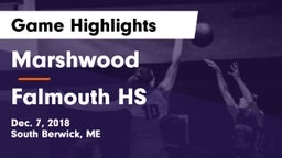 Marshwood  vs Falmouth HS Game Highlights - Dec. 7, 2018