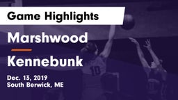 Marshwood  vs Kennebunk  Game Highlights - Dec. 13, 2019
