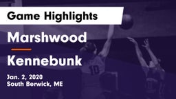 Marshwood  vs Kennebunk  Game Highlights - Jan. 2, 2020