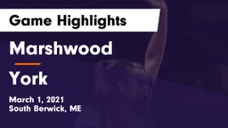Marshwood  vs York  Game Highlights - March 1, 2021