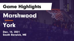 Marshwood  vs York  Game Highlights - Dec. 14, 2021