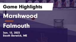 Marshwood  vs Falmouth  Game Highlights - Jan. 13, 2023