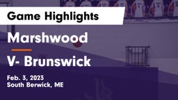 Marshwood  vs V- Brunswick  Game Highlights - Feb. 3, 2023