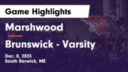 Marshwood  vs Brunswick - Varsity Game Highlights - Dec. 8, 2023