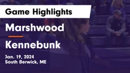 Marshwood  vs Kennebunk  Game Highlights - Jan. 19, 2024