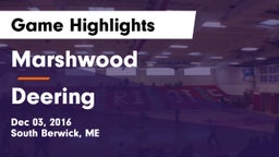 Marshwood  vs Deering Game Highlights - Dec 03, 2016