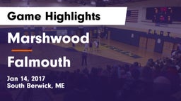 Marshwood  vs Falmouth Game Highlights - Jan 14, 2017