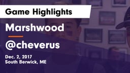 Marshwood  vs @cheverus Game Highlights - Dec. 2, 2017