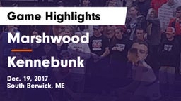 Marshwood  vs Kennebunk  Game Highlights - Dec. 19, 2017