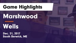 Marshwood  vs Wells Game Highlights - Dec. 21, 2017