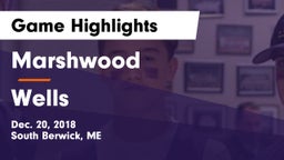 Marshwood  vs Wells  Game Highlights - Dec. 20, 2018