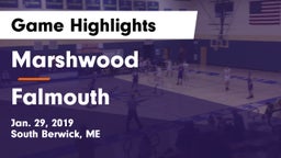 Marshwood  vs Falmouth Game Highlights - Jan. 29, 2019