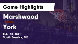 Marshwood  vs York  Game Highlights - Feb. 18, 2021