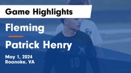 Fleming  vs Patrick Henry  Game Highlights - May 1, 2024