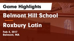 Belmont Hill School vs Roxbury Latin  Game Highlights - Feb 4, 2017