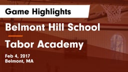 Belmont Hill School vs Tabor Academy  Game Highlights - Feb 4, 2017