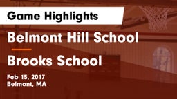 Belmont Hill School vs Brooks School Game Highlights - Feb 15, 2017